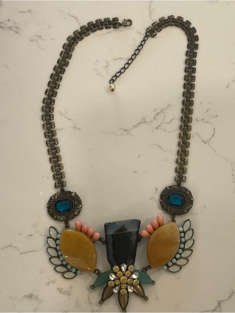 Anthropologie Multicolor Gemstone Necklace -Norrland Necklace by Jill Schwartz.